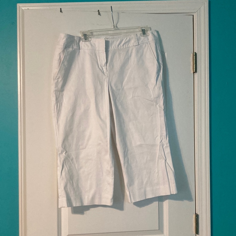White Plaid Capris